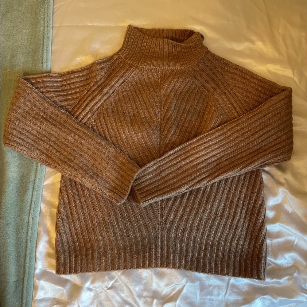Pink turtleneck sweater